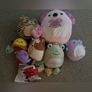 Squishmallows Pink and Purple Stuffed Animal Collection ( kola and chicken nwt)